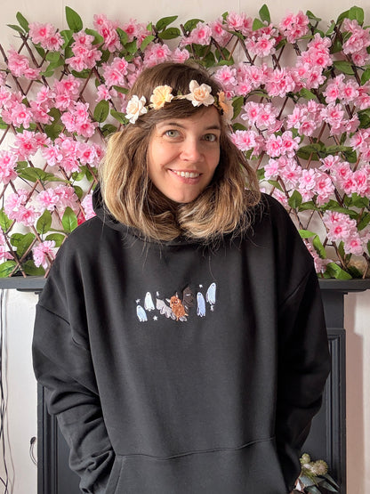Bat Ghost Hoodie - Embroidered