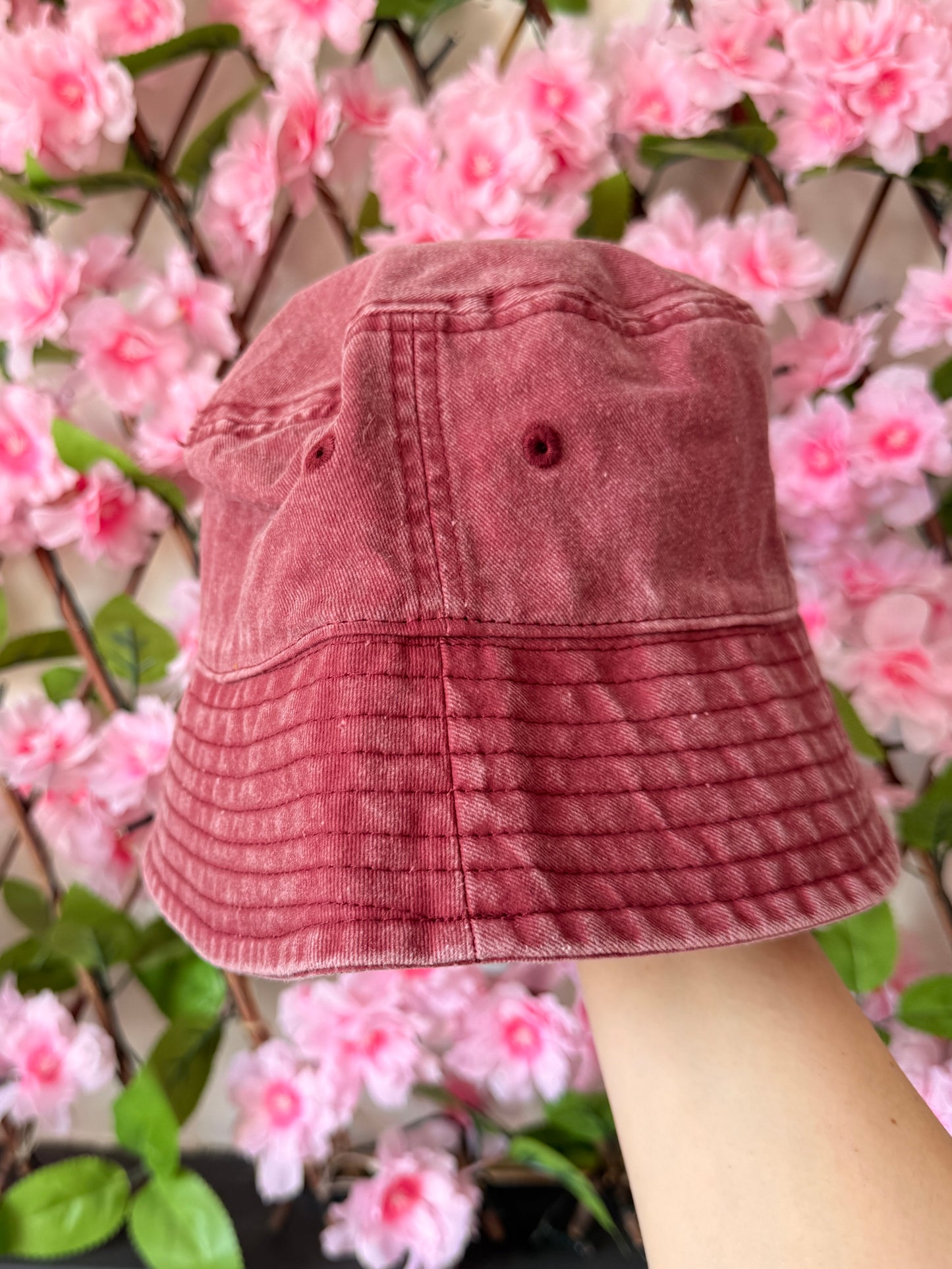 Spring Deer Embroidered Bucket Hat