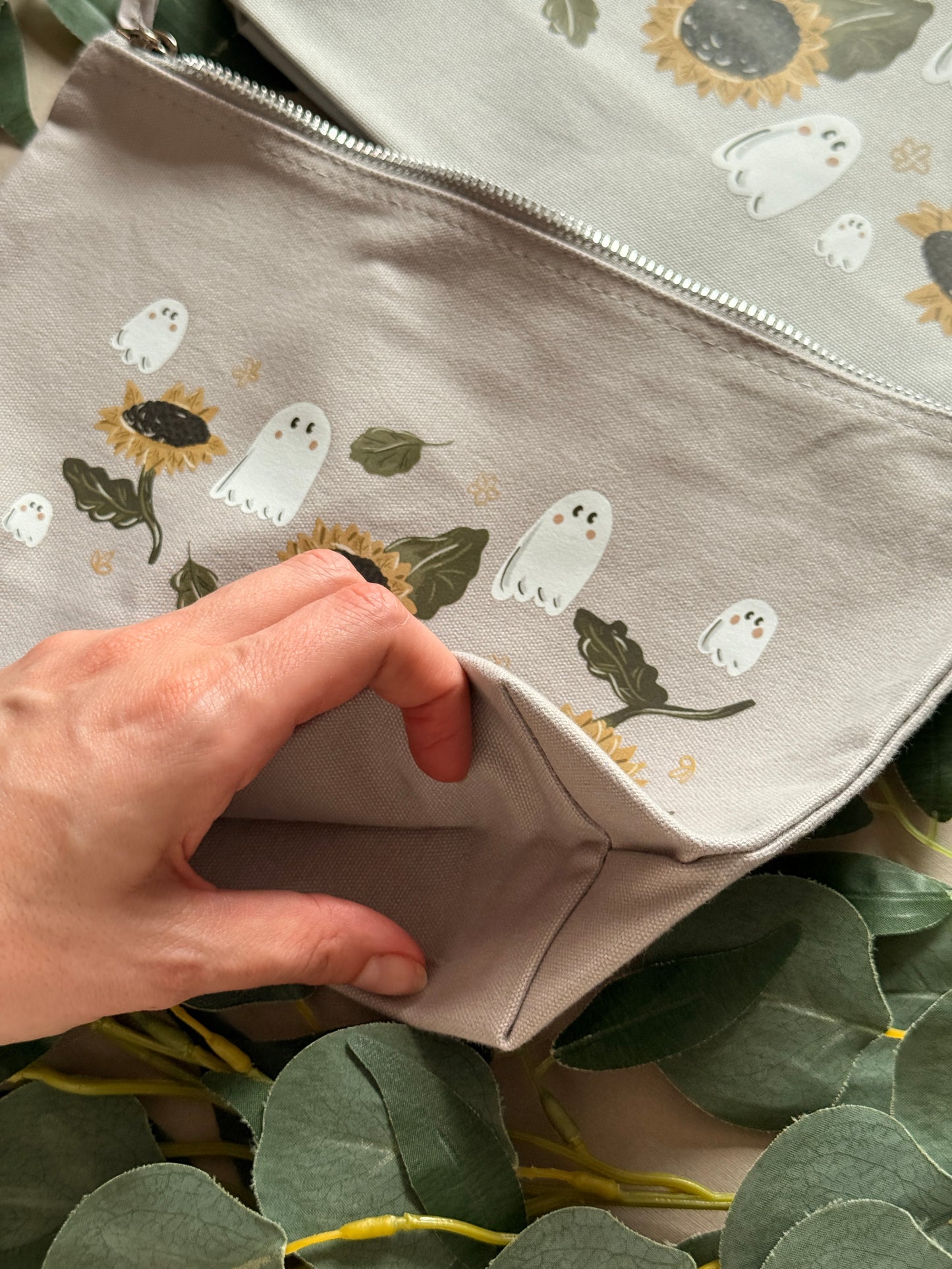 Sunflower Ghost Zip Case