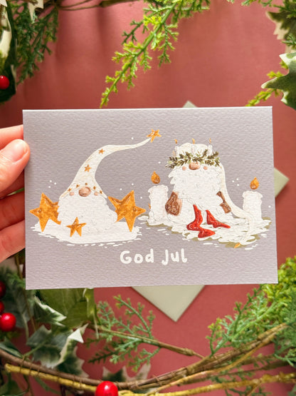 God Jul Tomte Christmas Card