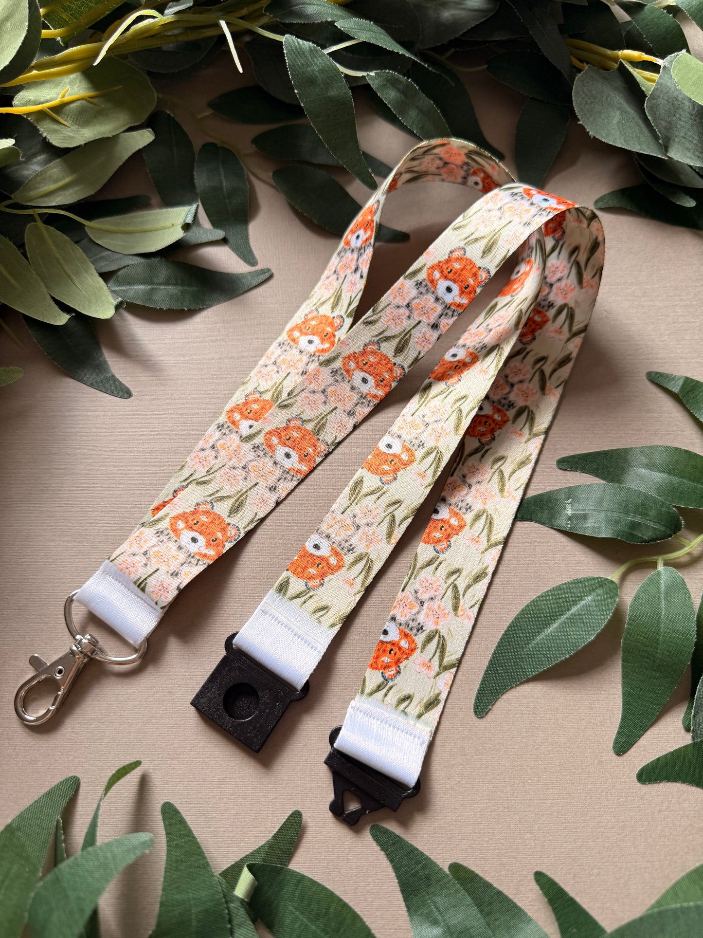 Red Panda Pansy Lanyard