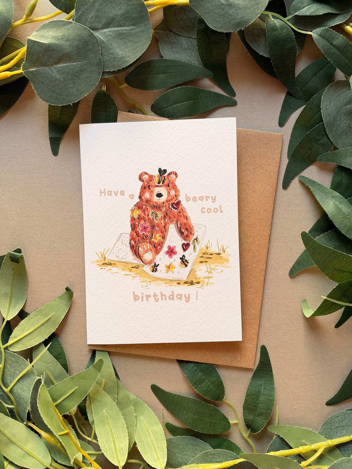 Sticker Bear Birthday Card