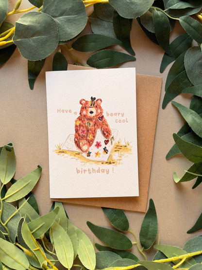 Sticker Bear Birthday Card