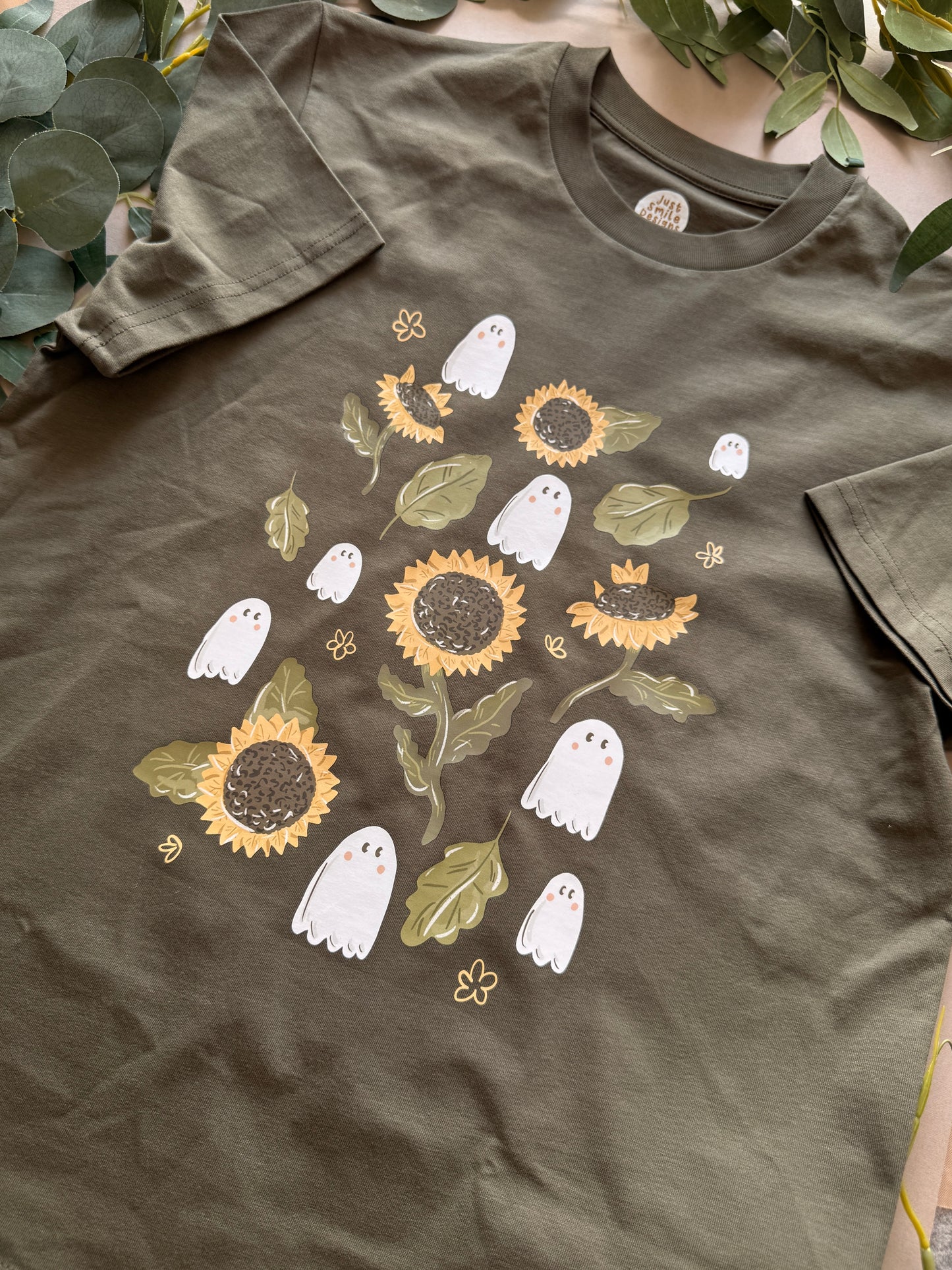 Sunflower Ghost T-Shirt - Organic Cotton
