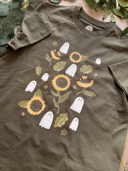 Sunflower Ghost T-Shirt - Organic Cotton