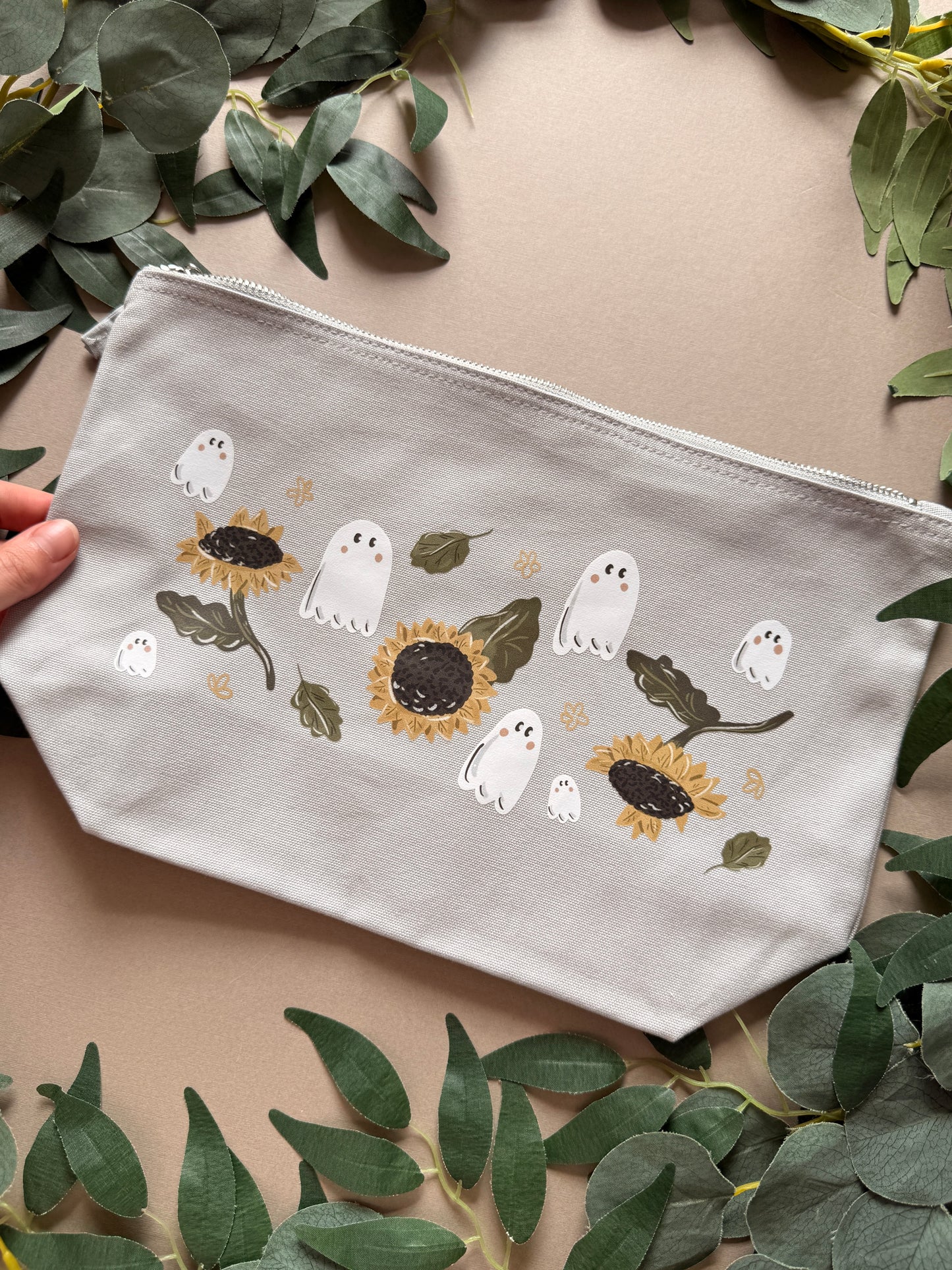 Sunflower Ghost Zip Case