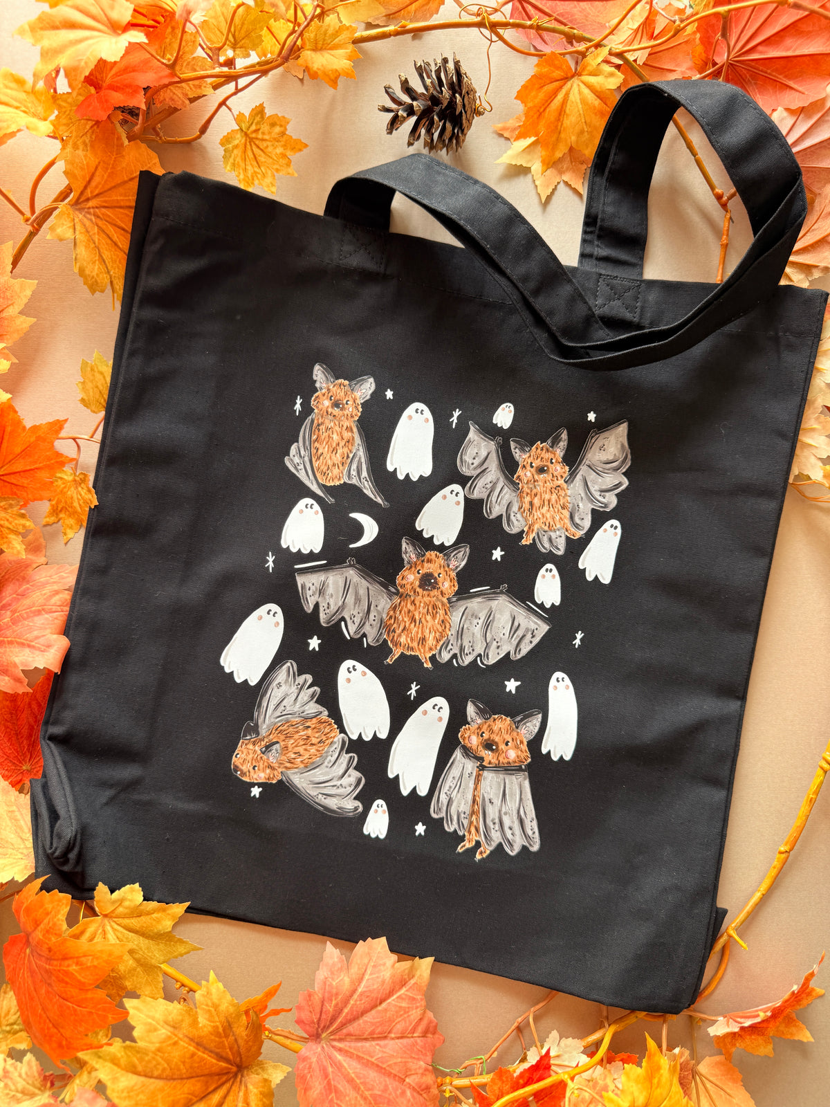 Bat Ghost Giant Tote Bag