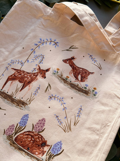 Spring Deer Giant Tote Bag