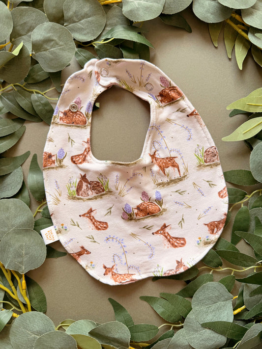 Spring Deer Bib - Rounded