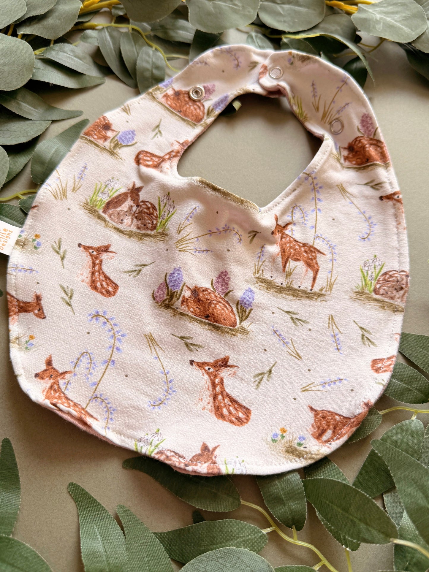 Spring Deer Bib - Rounded