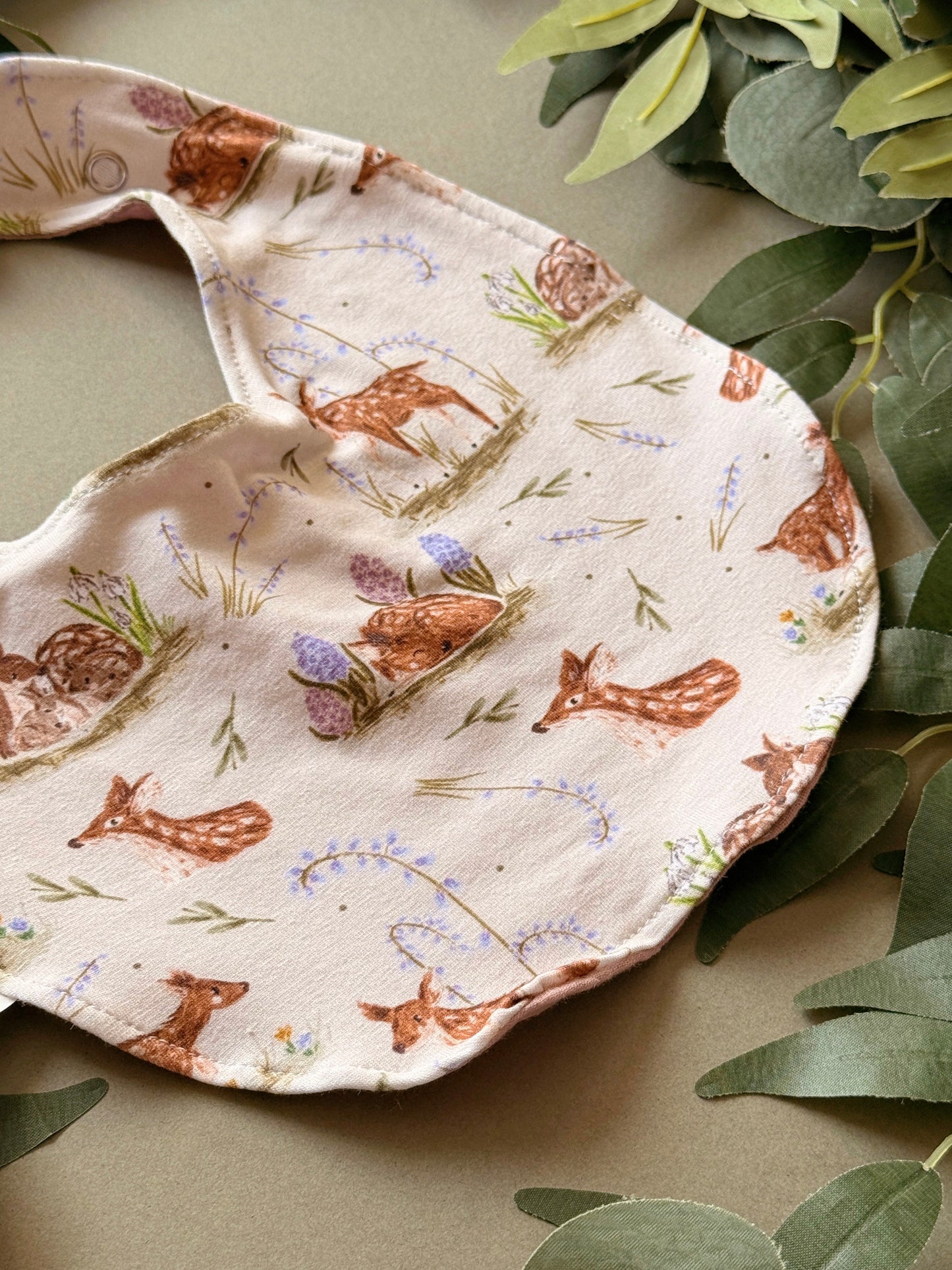 Spring Deer Bib - Rounded