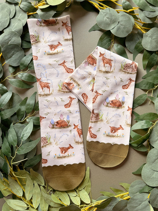 Spring Deer Sock