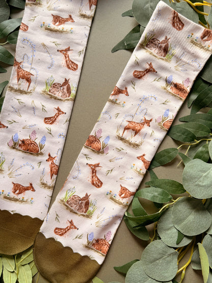 Spring Deer Sock