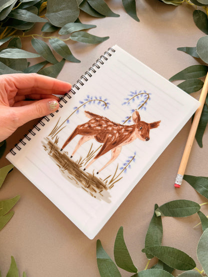 Spring Deer Spiral Notebook - A5
