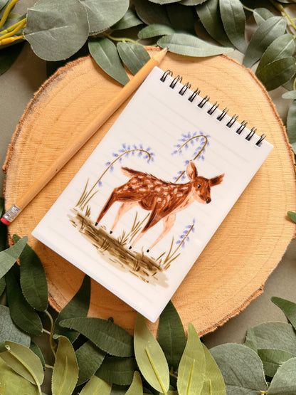 Spring Deer Spiral Notebook - A6
