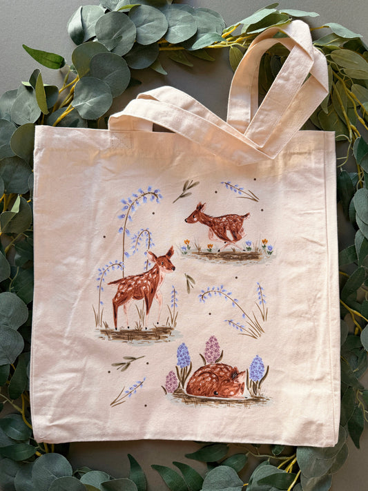 Spring Deer Giant Tote Bag