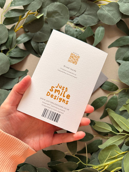 Raccoon Apple Birthday Card