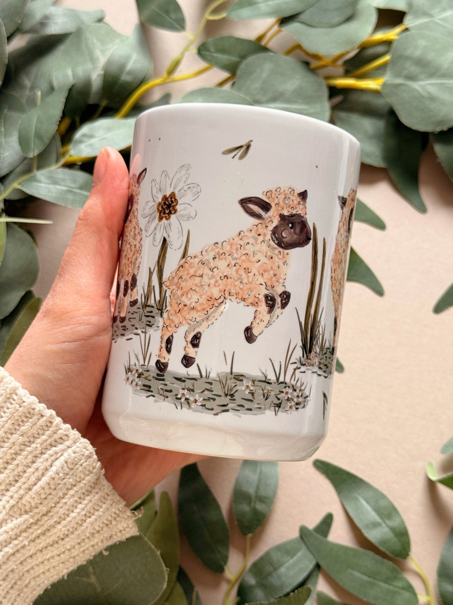 Lamb Tall Ceramic Mug