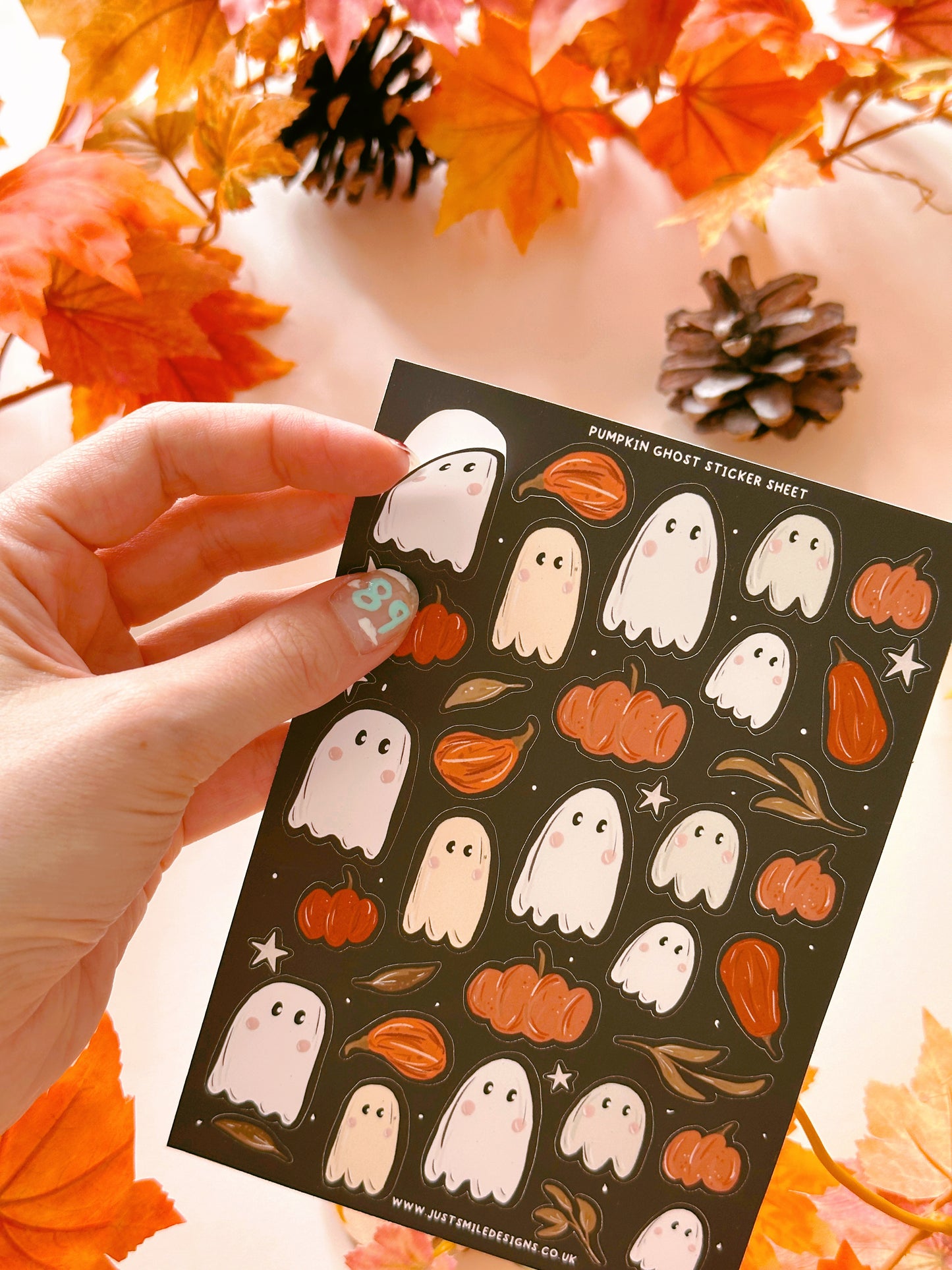 Pumpkin Ghost Sticker Sheet