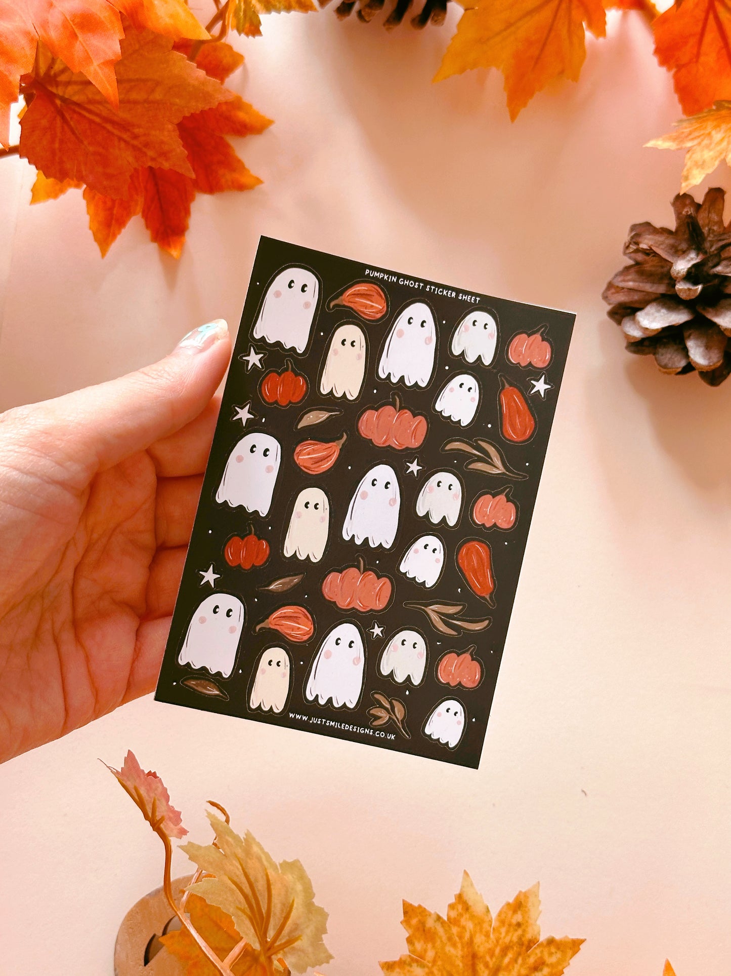 Pumpkin Ghost Sticker Sheet