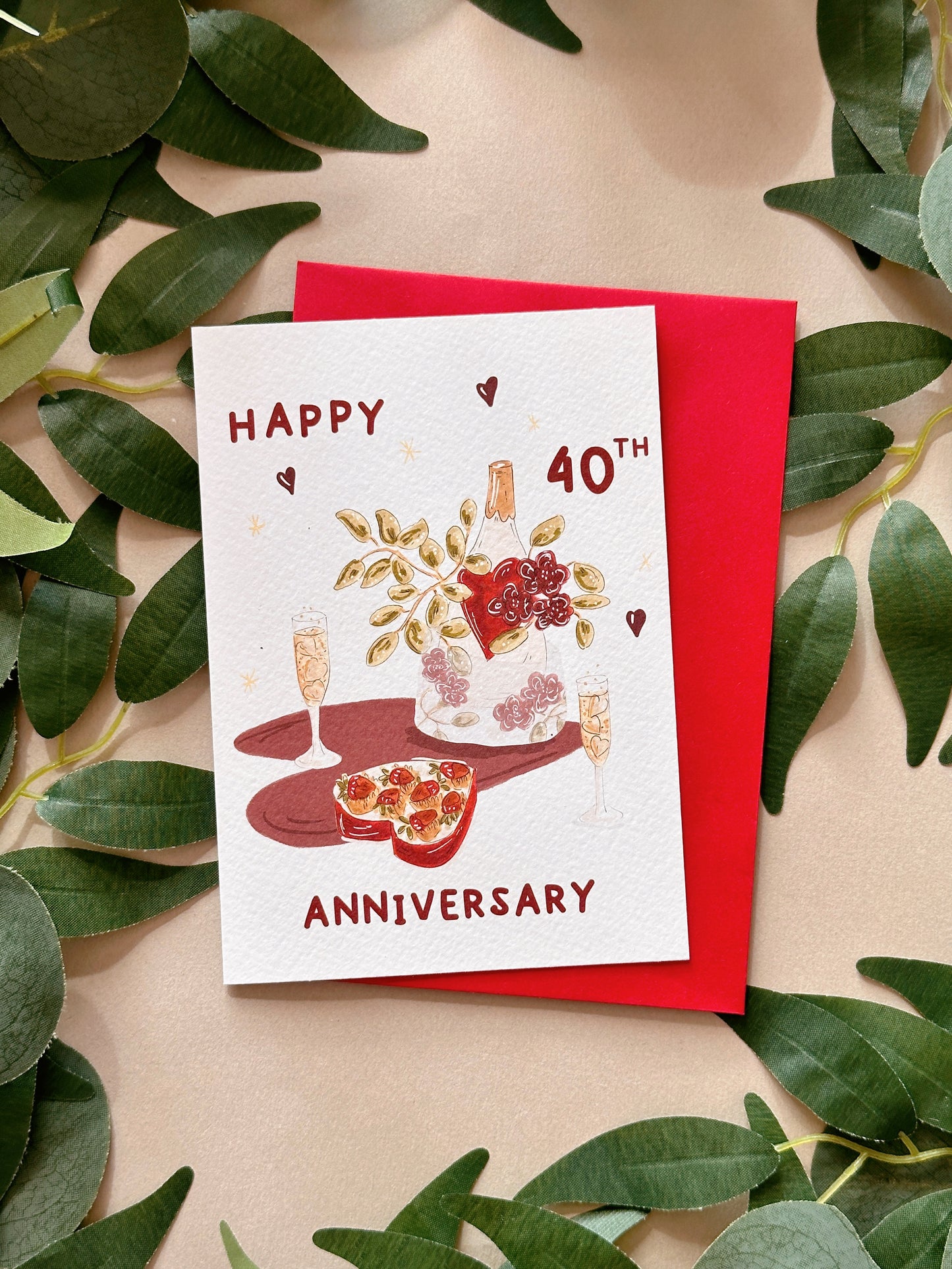 40th Wedding Anniversary Card