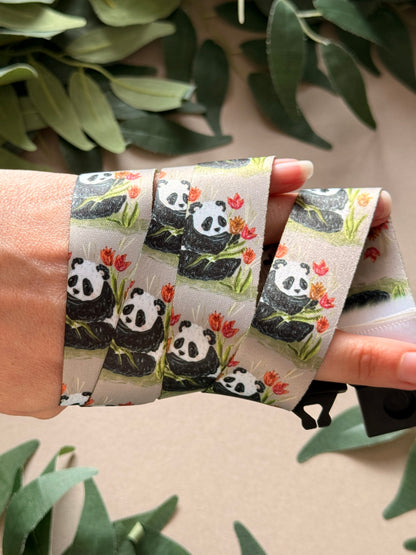 Panda Floral Lanyard