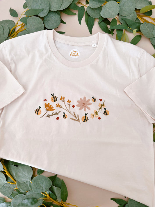 Autumnal Bee T-Shirt - Organic Cotton