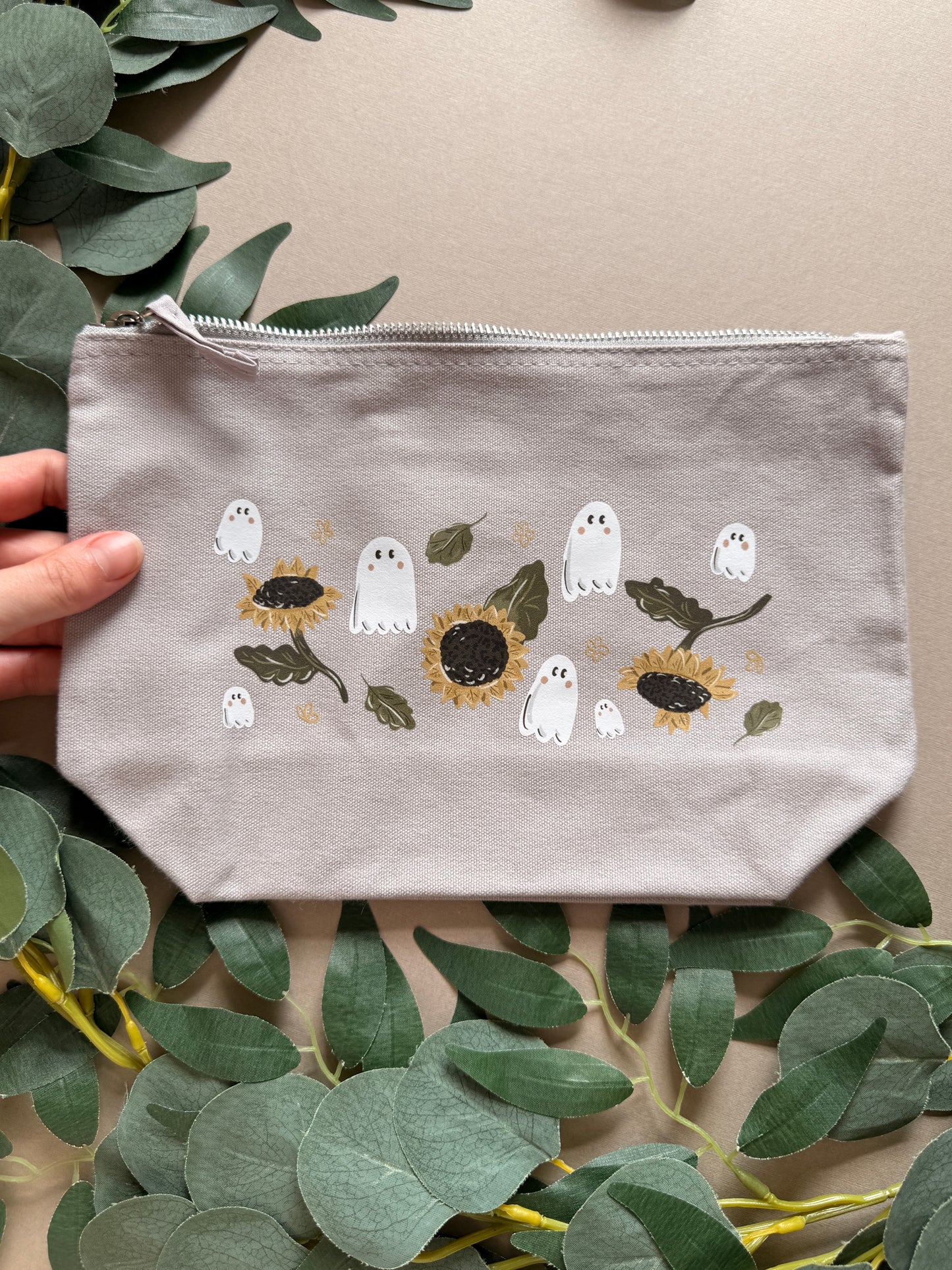 Sunflower Ghost Zip Case