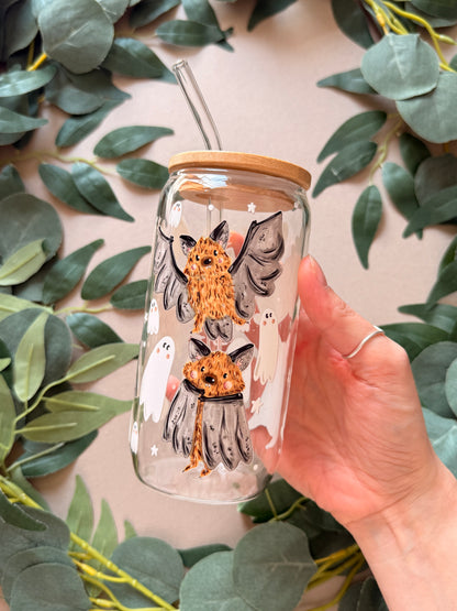 Bat Ghost Glass Tumbler