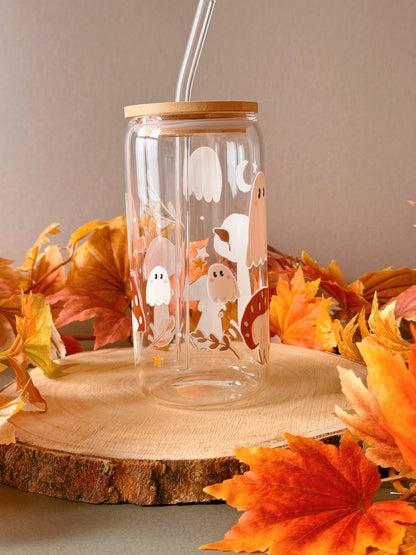 Mushroom Ghost Glass Tumbler