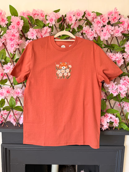 Pansy Red Panda T-Shirt - Organic Cotton