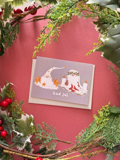 God Jul Tomte Christmas Card