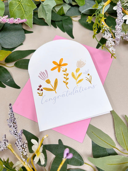 Floral Congratulation Card