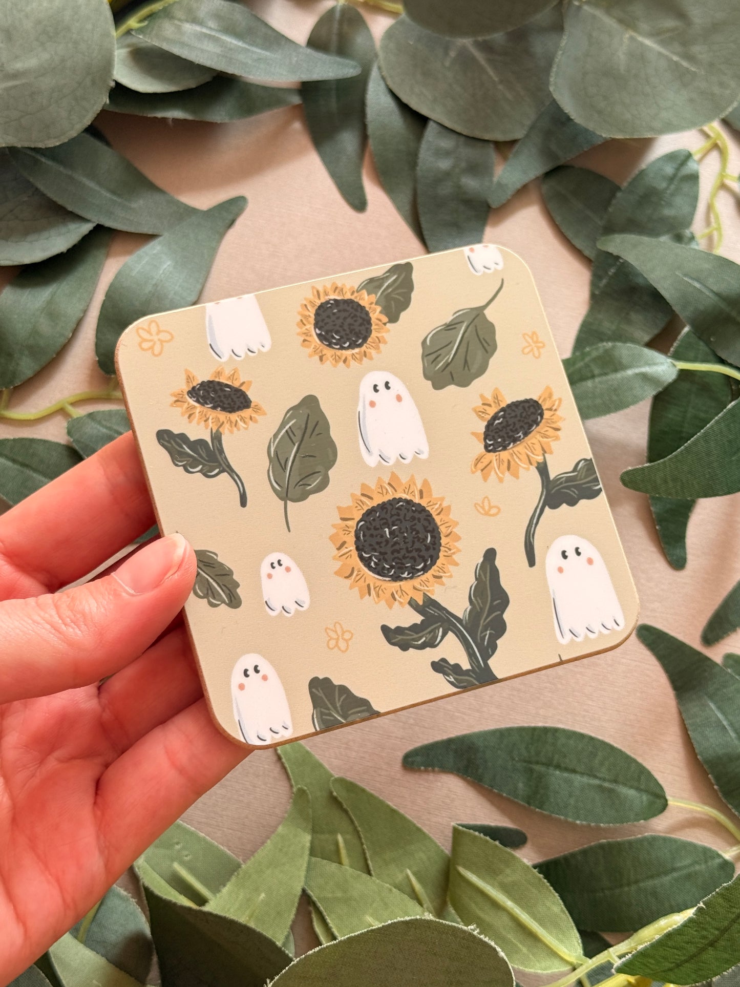 Sunflower Ghost Coaster