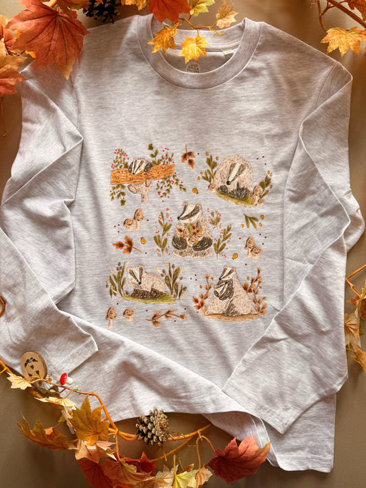 Woodland Badger Top - Organic Cotton