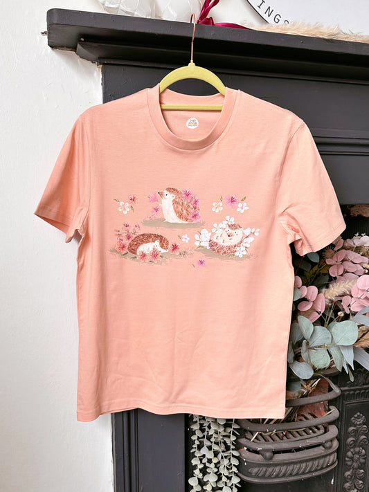 Sakura Hedgehog Graphic T-Shirt - Organic Cotton