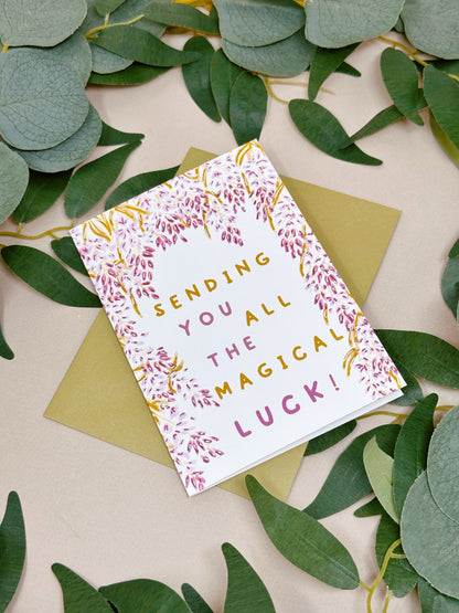 Wisteria Good Luck Card