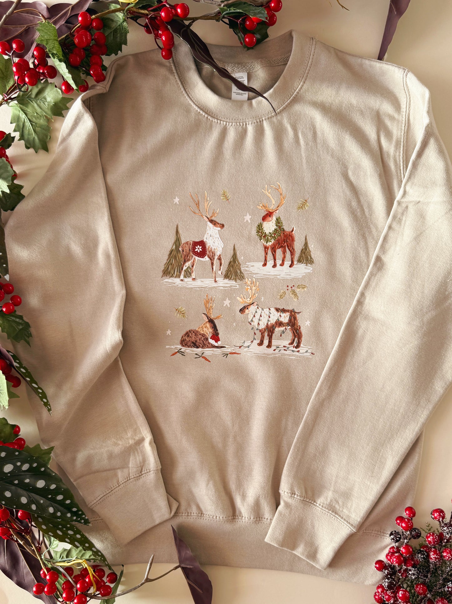 Reindeer Christmas Sweatshirt - ADULT