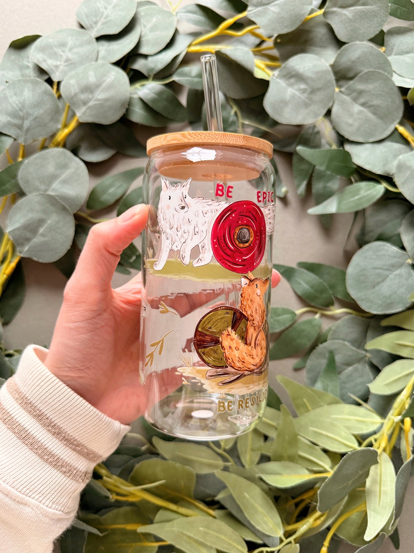 Warrior Wolves Glass Tumbler