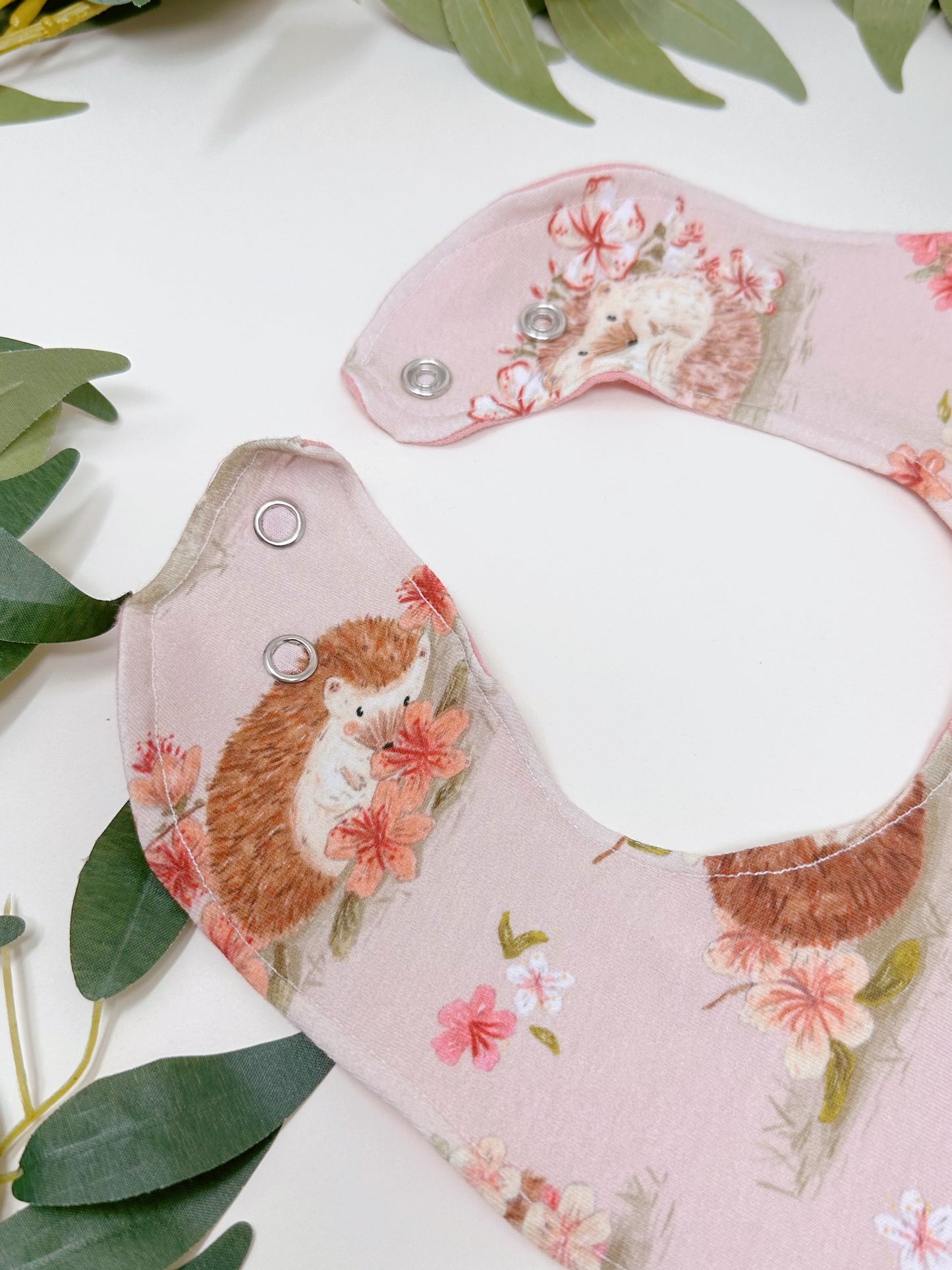 Sakura Hedgehog Bib - Rounded