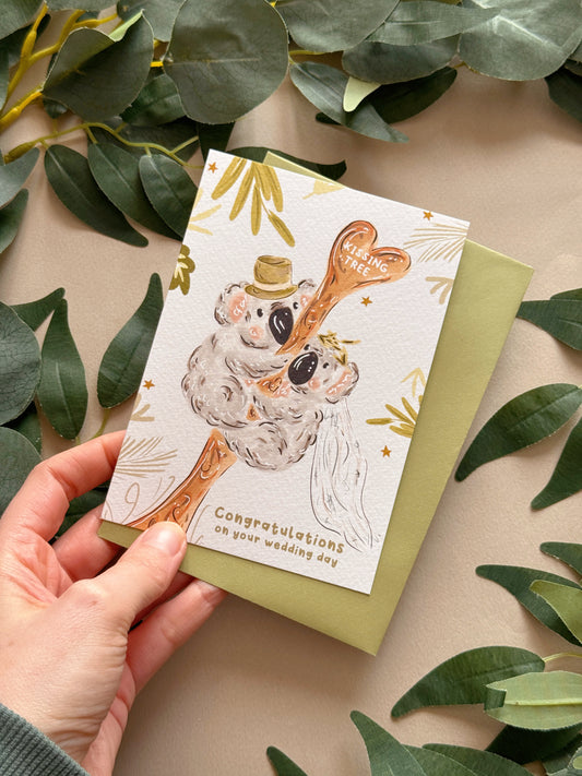 Mr & Mrs Koala Wedding Card