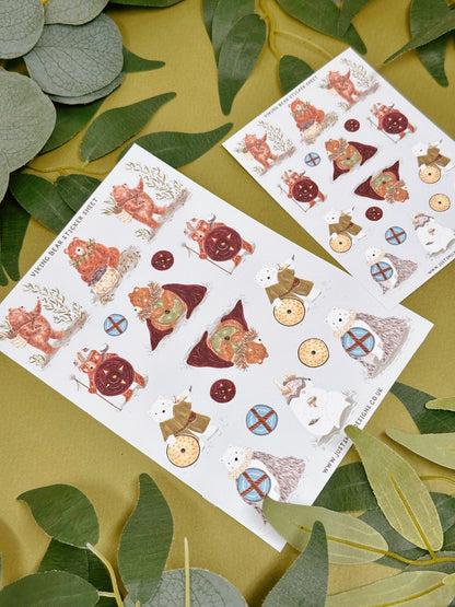 Viking Bear Sticker Sheet