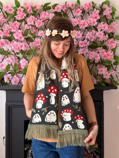Mushroom Ghost Scarf
