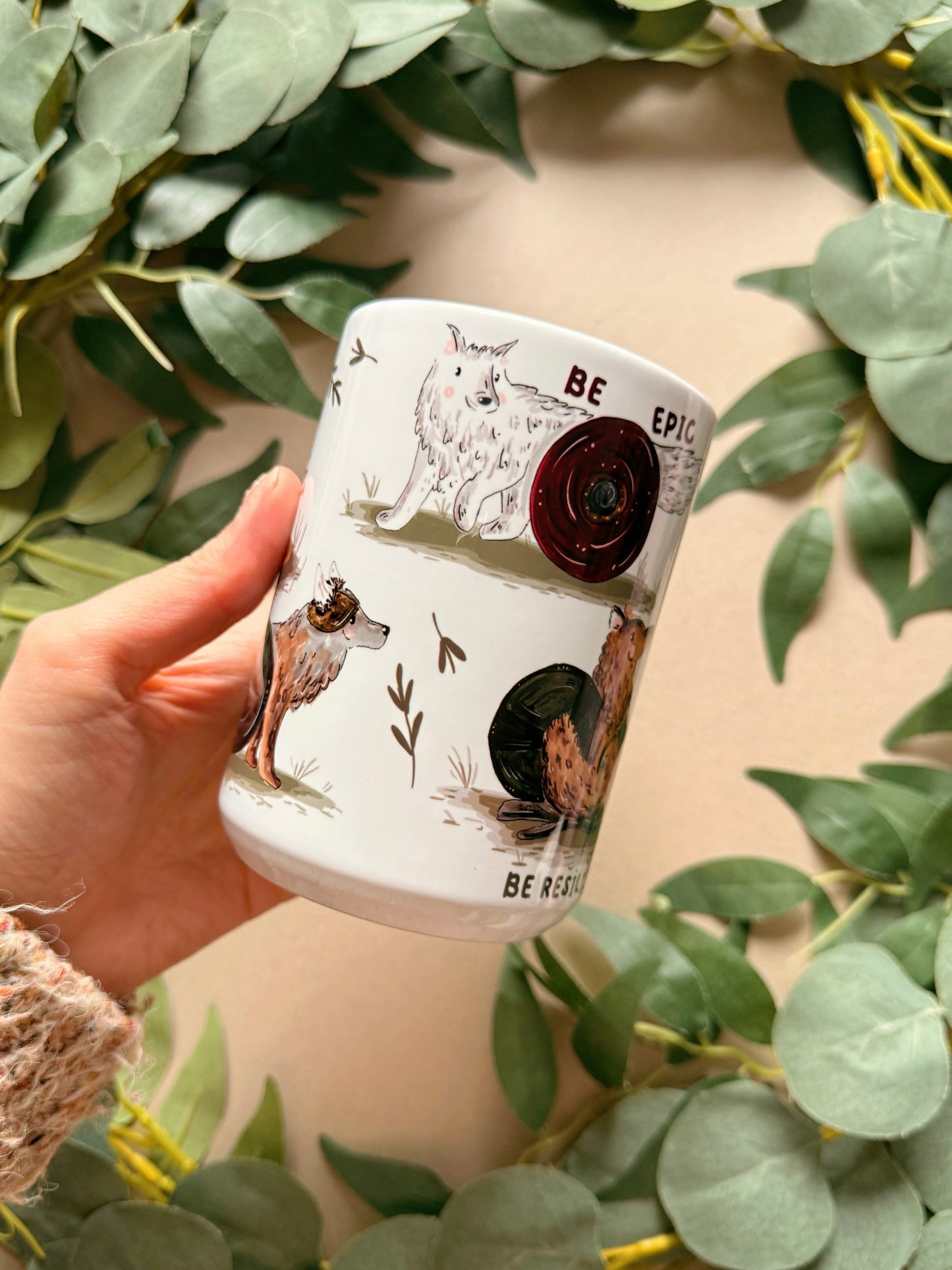 Wolves Tall Ceramic Mug