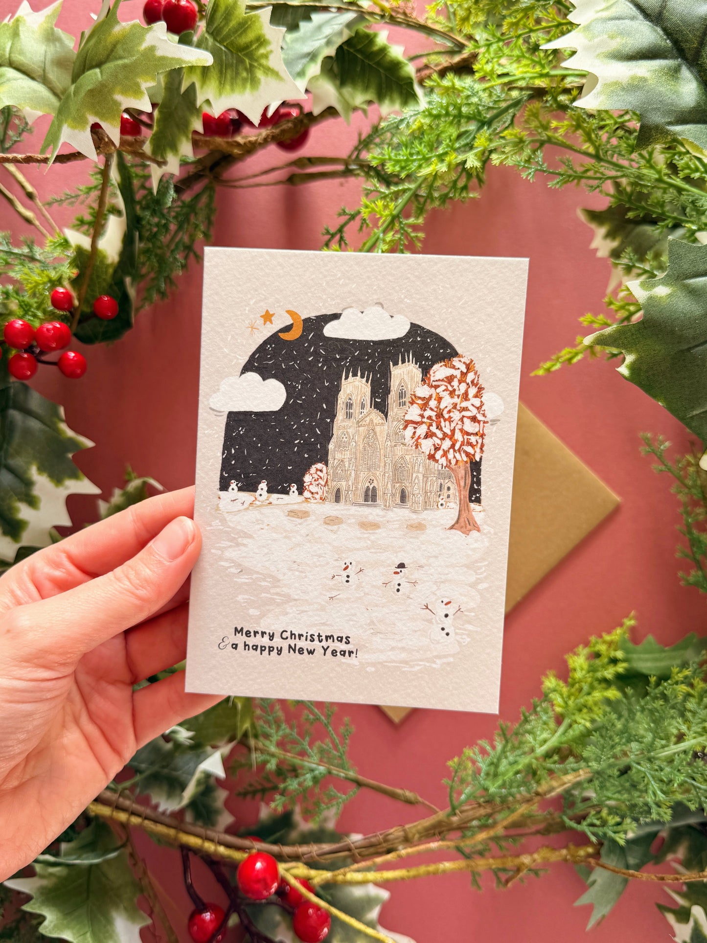 Minster Snowman Christmas Card