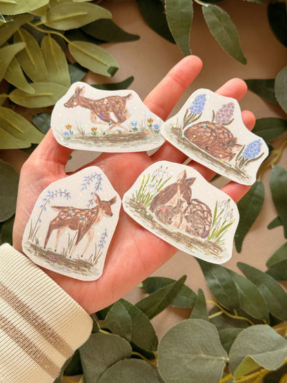 Spring Deer Sticker - Holographic