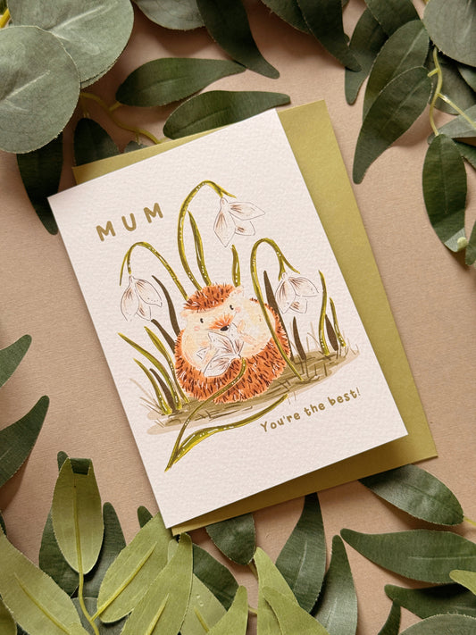 Hedgehog Mum Card