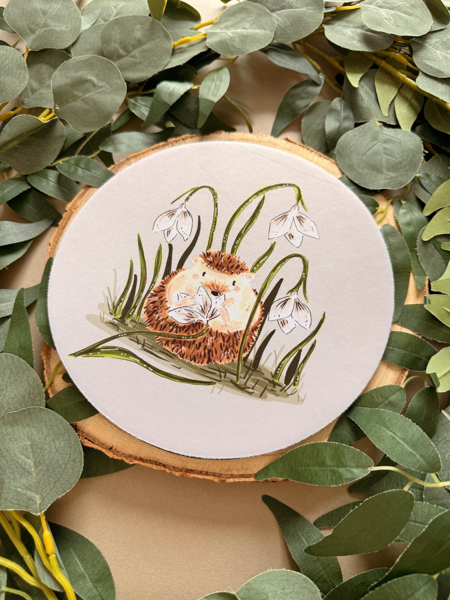 Snowdrop Hedgehog Mousemat