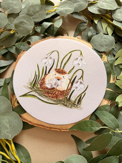 Snowdrop Hedgehog Mousemat