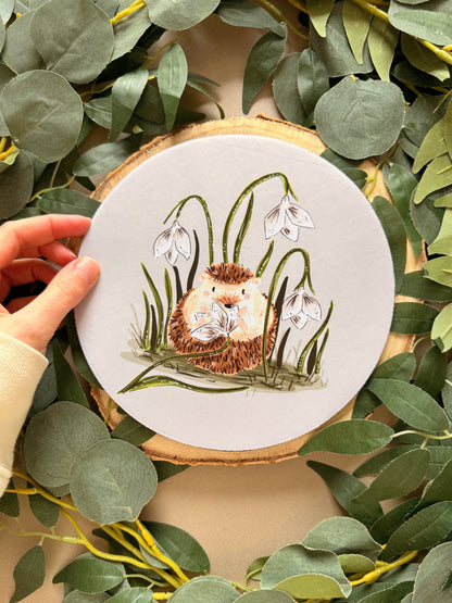 Snowdrop Hedgehog Mousemat